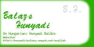 balazs hunyadi business card